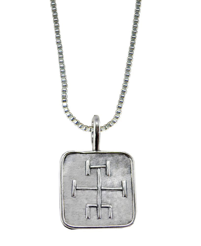 Sterling Silver Guardian Runic Cross Bind Rune Pendant